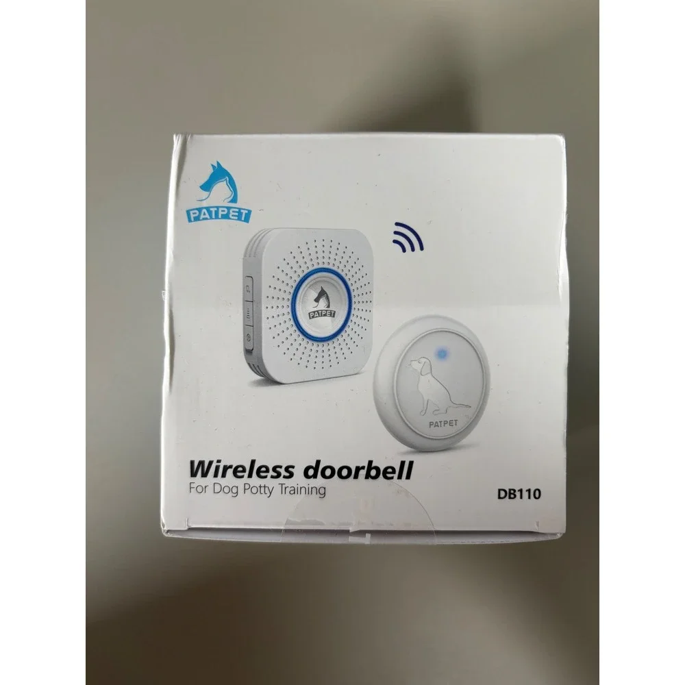 Patpet DB110 Wireless Doorbell for Dog Potty Training Waterproof IP65 White NEW